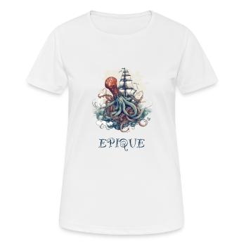 Octopus Combat - Women's Breathable T-Shirt - white - Front - AI Model Female 172 dark (172cm)