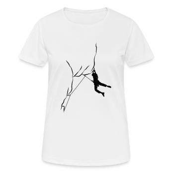 Rochers d’escalade vintage - T-shirt respirant Femme - blanc - Devant - AI Model Female 172 dark (172cm)