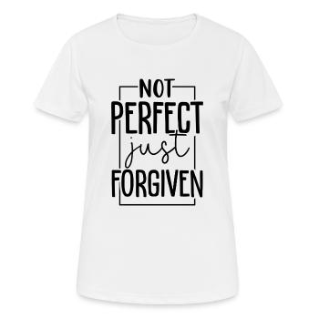 Pas parfait juste pardonné - T-shirt respirant Femme - blanc - Devant - AI Model Female 172 dark (172cm)