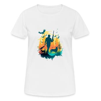 Marc Le chasseur - T-shirt respirant Femme - blanc - Devant - AI Model Female 172 dark (172cm)
