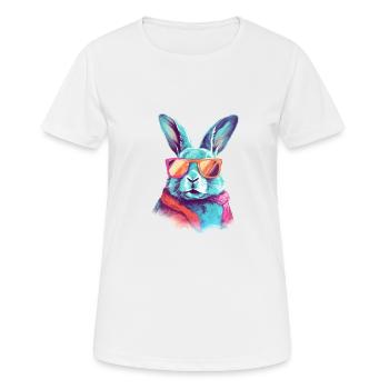 Tom the spectacled rabbit - Women's Breathable T-Shirt - white - Front - AI Model Female 172 dark (172cm)