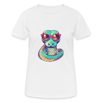 Kas le serpent - T-shirt respirant Femme - blanc - Devant - AI Model Female 172 dark (172cm)