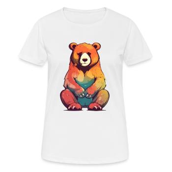 Bado der mürrische Bär - Frauen T-Shirt atmungsaktiv - Weiß - Vorne - AI Model Female 172 dark (172cm)