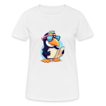 Alex der Tukan - Frauen T-Shirt atmungsaktiv - Weiß - Vorne - AI Model Female 172 dark (172cm)
