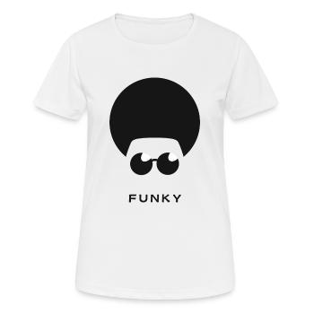 logo funky - T-shirt respirant Femme - blanc - Devant - AI Model Female 172 dark (172cm)