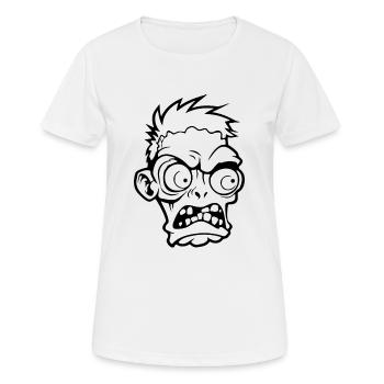 Zombie Untoter Halloween Horror - Frauen T-Shirt atmungsaktiv - Weiß - Vorne - AI Model Female 172 dark (172cm)