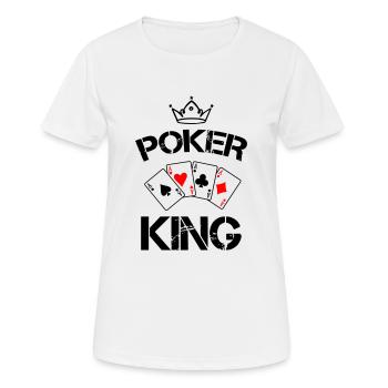 Roi du poker 1 - T-shirt respirant Femme - blanc - Devant - AI Model Female 172 dark (172cm)