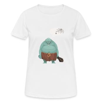 Idioten-Troll - Frauen T-Shirt atmungsaktiv - Weiß - Vorne - AI Model Female 172 dark (172cm)