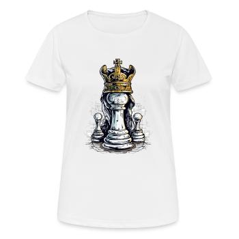 Le pion déguisé en roi - T-shirt respirant Femme - blanc - Devant - AI Model Female 172 dark (172cm)