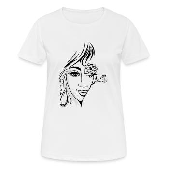 Floral mood - Women's Breathable T-Shirt - white - Front - AI Model Female 172 dark (172cm)