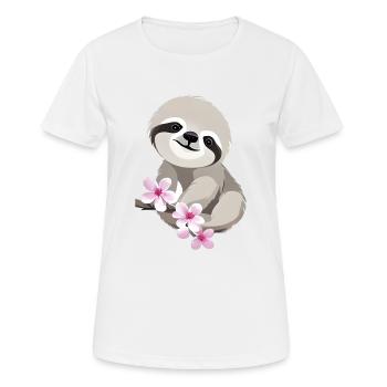 Sloth Sloth Drawing Fatigue Sloths - Women's Breathable T-Shirt - white - Front - AI Model Female 172 dark (172cm)
