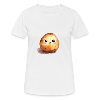 Süßkartoffel-Lächeln - Frauen T-Shirt atmungsaktiv - Weiß - Vorne - AI Model Female 172 dark (172cm)