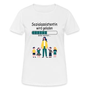 Sozialassistentin in Ausbildung Baby Mädchen - Frauen T-Shirt atmungsaktiv - Weiß - Vorne - AI Model Female 172 dark (172cm)