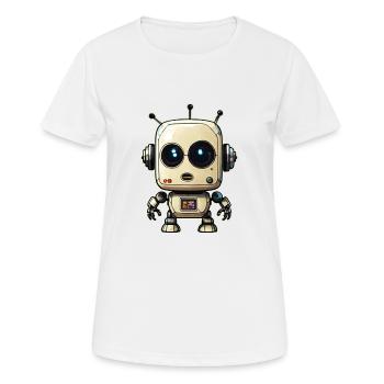 Roboter - Frauen T-Shirt atmungsaktiv - Weiß - Vorne - AI Model Female 172 dark (172cm)