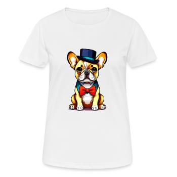 French Bulldog Chic Bulldog - Women's Breathable T-Shirt - white - Front - AI Model Female 172 dark (172cm)