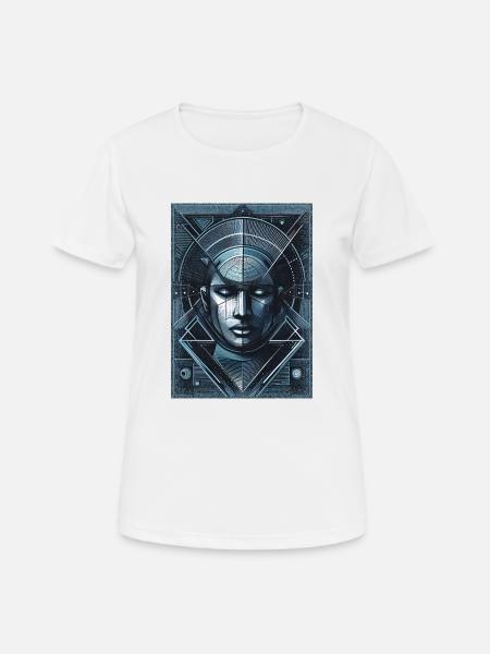 Spaceman Blaues Gesicht - Frauen T-Shirt atmungsaktiv - Weiß