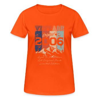 Millésime 2006 légendaire - T-shirt respirant Femme - orange néon - Devant - AI Model Female 172 dark (172cm)