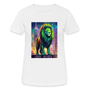 Löwe Digital - Frauen T-Shirt atmungsaktiv - Weiß - Vorne - AI Model Female 172 dark (172cm)