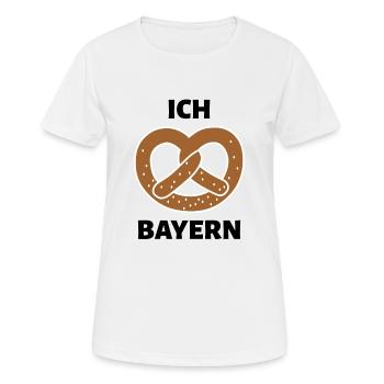 J’aime la Bavière - T-shirt respirant Femme - blanc - Devant - AI Model Female 172 dark (172cm)