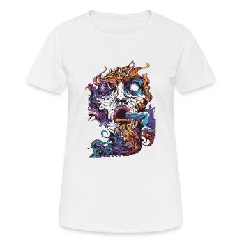 Fumer de l’herbe Cannabis Fumer du cannabis Trip Dream Joint - T-shirt respirant Femme - blanc - Devant - AI Model Female 172 dark (172cm)