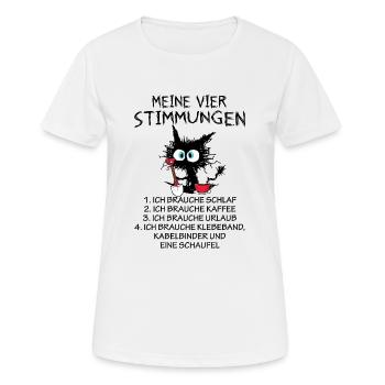 Mes quatre humeurs - T-shirt respirant Femme - blanc - Devant - AI Model Female 172 dark (172cm)