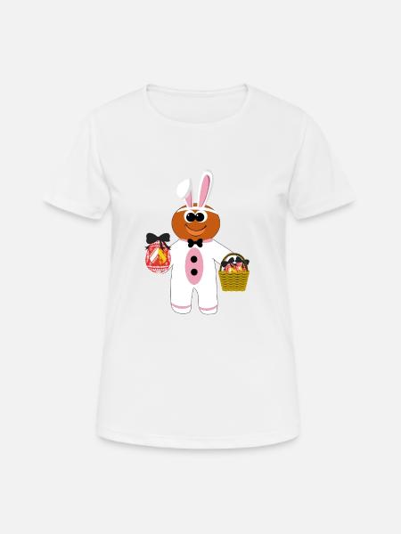 Mannele Mannala Rabbit Alsace - Women's Breathable T-Shirt - white