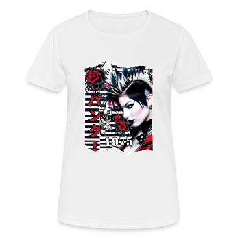 Punk stirbt nie - Frauen T-Shirt atmungsaktiv - Weiß - Vorne - AI Model Female 172 dark (172cm)