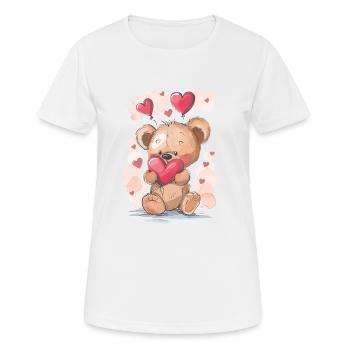 Cute Bear - Women's Breathable T-Shirt - white - Front - AI Model Female 172 dark (172cm)