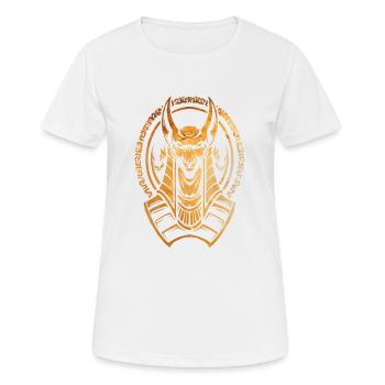 Hiéroglyphe égyptien drapeau du Nil pyramide du pharaon Le Caire - T-shirt respirant Femme - blanc - Devant - AI Model Female 172 dark (172cm)