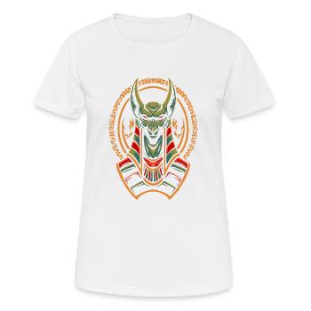Hiéroglyphe égyptien drapeau du Nil pyramide du pharaon Le Caire - T-shirt respirant Femme - blanc - Devant - AI Model Female 172 dark (172cm)