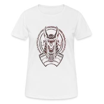 Hiéroglyphe égyptien drapeau du Nil pyramide du pharaon Le Caire - T-shirt respirant Femme - blanc - Devant - AI Model Female 172 dark (172cm)