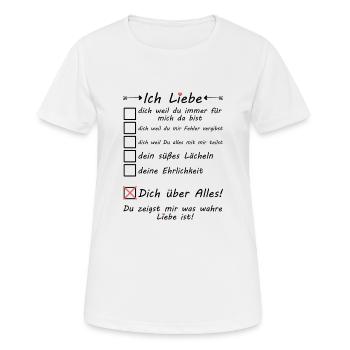 4 Monate zusammen Beziehung Monatstag Freundin - Frauen T-Shirt atmungsaktiv - Weiß - Vorne - AI Model Female 172 dark (172cm)