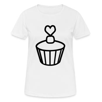 cupcake - T-shirt respirant Femme - blanc - Devant - AI Model Female 172 dark (172cm)