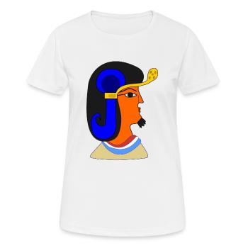 Egyptian Male Portrait - Women's Breathable T-Shirt - white - Front - AI Model Female 172 dark (172cm)