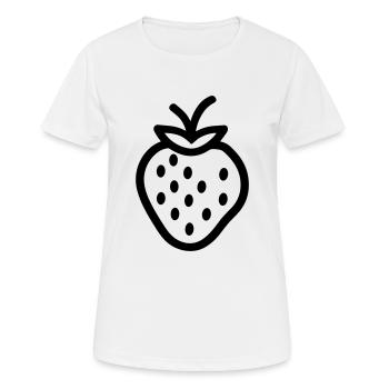 Erdbeere - Frauen T-Shirt atmungsaktiv - Weiß - Vorne - AI Model Female 172 dark (172cm)