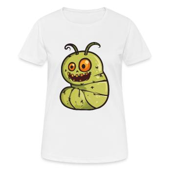 Wurm Halloween Lustig Zombie - Frauen T-Shirt atmungsaktiv - Weiß - Vorne - AI Model Female 172 dark (172cm)