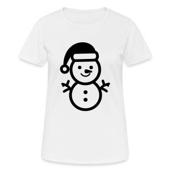 Snowman - Women's Breathable T-Shirt - white - Front - AI Model Female 172 dark (172cm)