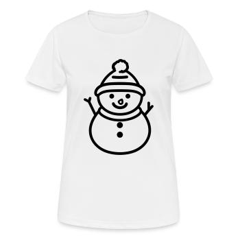 Snowman - Women's Breathable T-Shirt - white - Front - AI Model Female 172 dark (172cm)