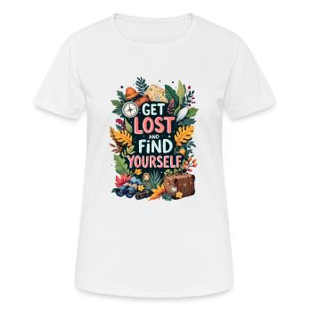 Get Lost - Women's Breathable T-Shirt - white - Front - AI Model Female 172 dark (172cm)
