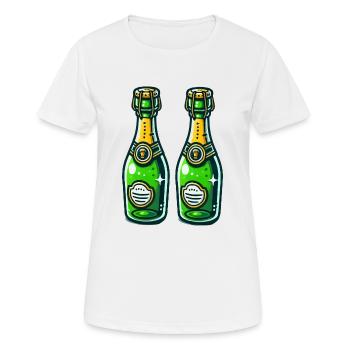 sekt 2 - Frauen T-Shirt atmungsaktiv - Weiß - Vorne - AI Model Female 172 dark (172cm)