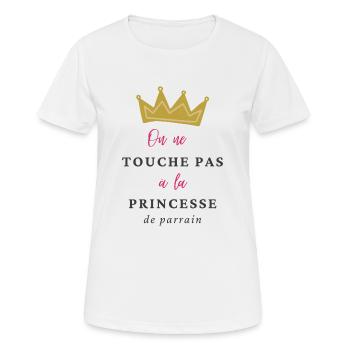 Pate Prinzessin - Frauen T-Shirt atmungsaktiv - Weiß - Vorne - AI Model Female 172 dark (172cm)