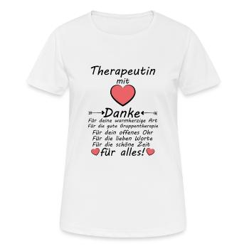 Gruppentherapie Therapeutin Danke zum Abschied - Frauen T-Shirt atmungsaktiv - Weiß - Vorne - AI Model Female 172 dark (172cm)