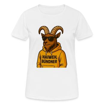 Haiweh Bündner - Women's Breathable T-Shirt - white - Front - AI Model Female 172 dark (172cm)