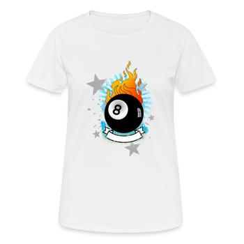 Brûler 8-Ball (conception de billard) 01 - T-shirt respirant Femme - blanc - Devant - AI Model Female 172 dark (172cm)