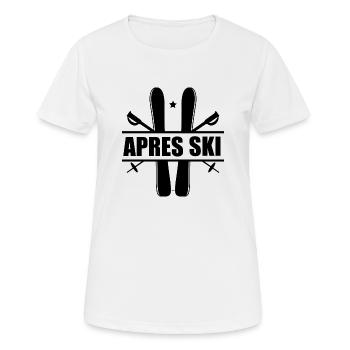 apres ski skier - Frauen T-Shirt atmungsaktiv - Weiß - Vorne - AI Model Female 172 dark (172cm)