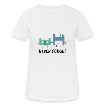 Never Forget! - Frauen T-Shirt atmungsaktiv - Weiß - Vorne - AI Model Female 172 dark (172cm)