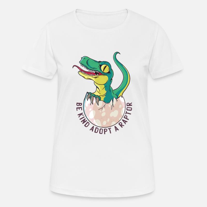 Dinosaur Dino Dinosaur egg Raptor Velociraptor - Women's Breathable T-Shirt - white