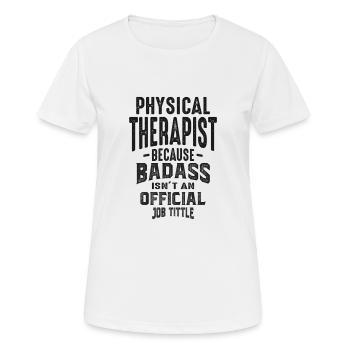 Physiotherapeut - Frauen T-Shirt atmungsaktiv - Weiß - Vorne - AI Model Female 172 dark (172cm)