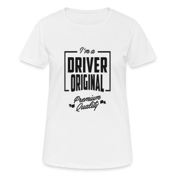 Treiber Original - Frauen T-Shirt atmungsaktiv - Weiß - Vorne - AI Model Female 172 dark (172cm)