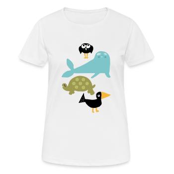 Animals for children - Women's Breathable T-Shirt - white - Front - AI Model Female 172 dark (172cm)